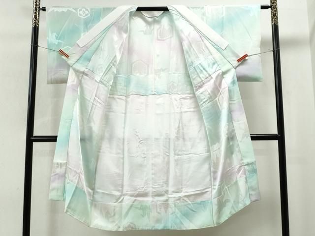 長襦袢 平和屋着物□長襦袢 無双仕立て 折鶴 亀甲花地紋 暈し染め 正絹