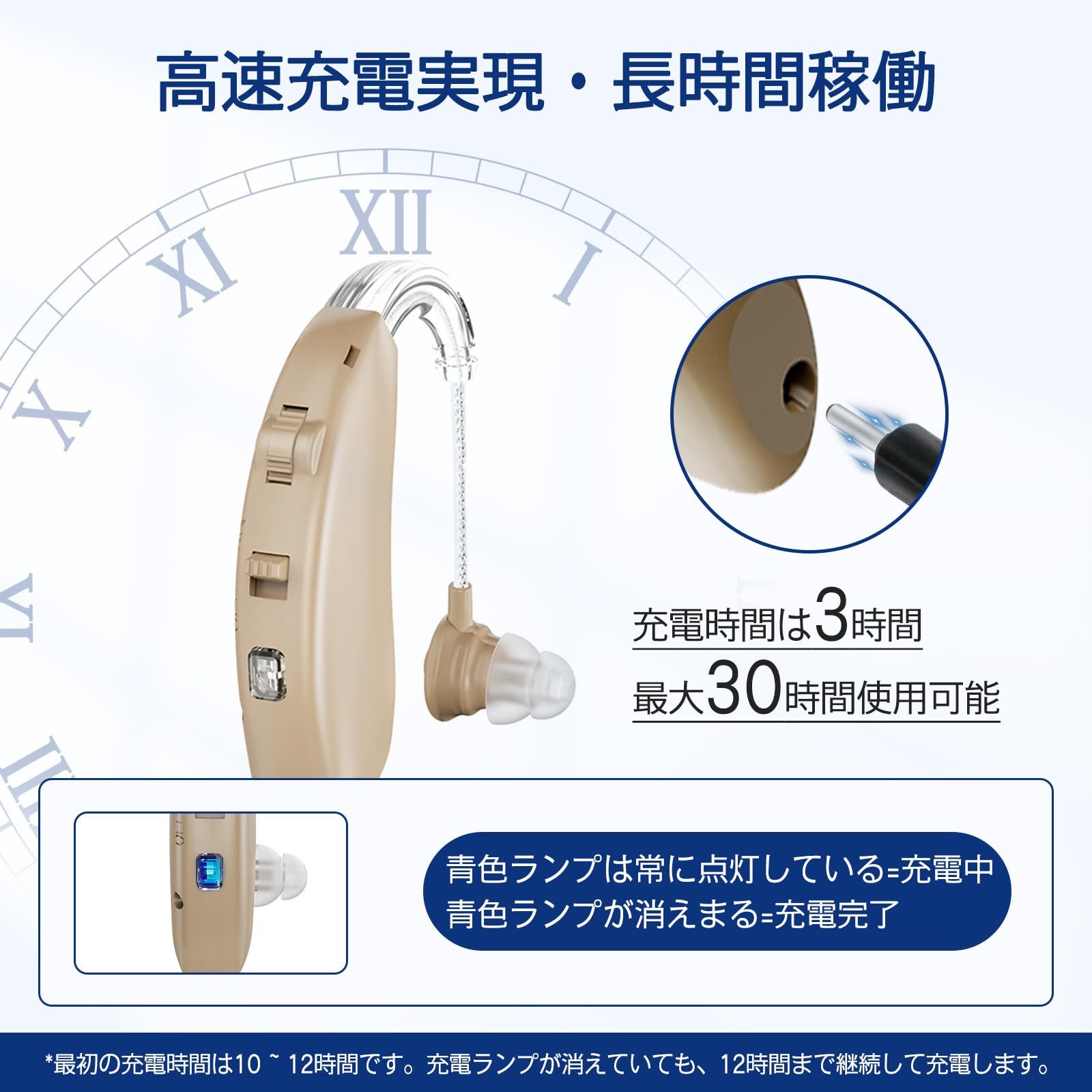 両耳兼用 4段階音量調節