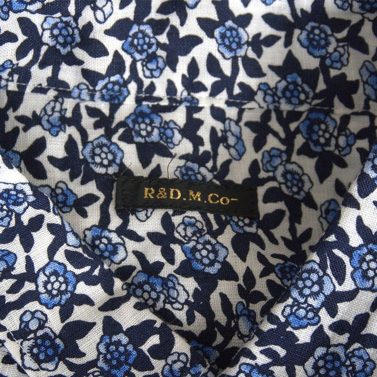 美品】 R & D.M.Co【小花柄 ロング シャツワンピース】リネン