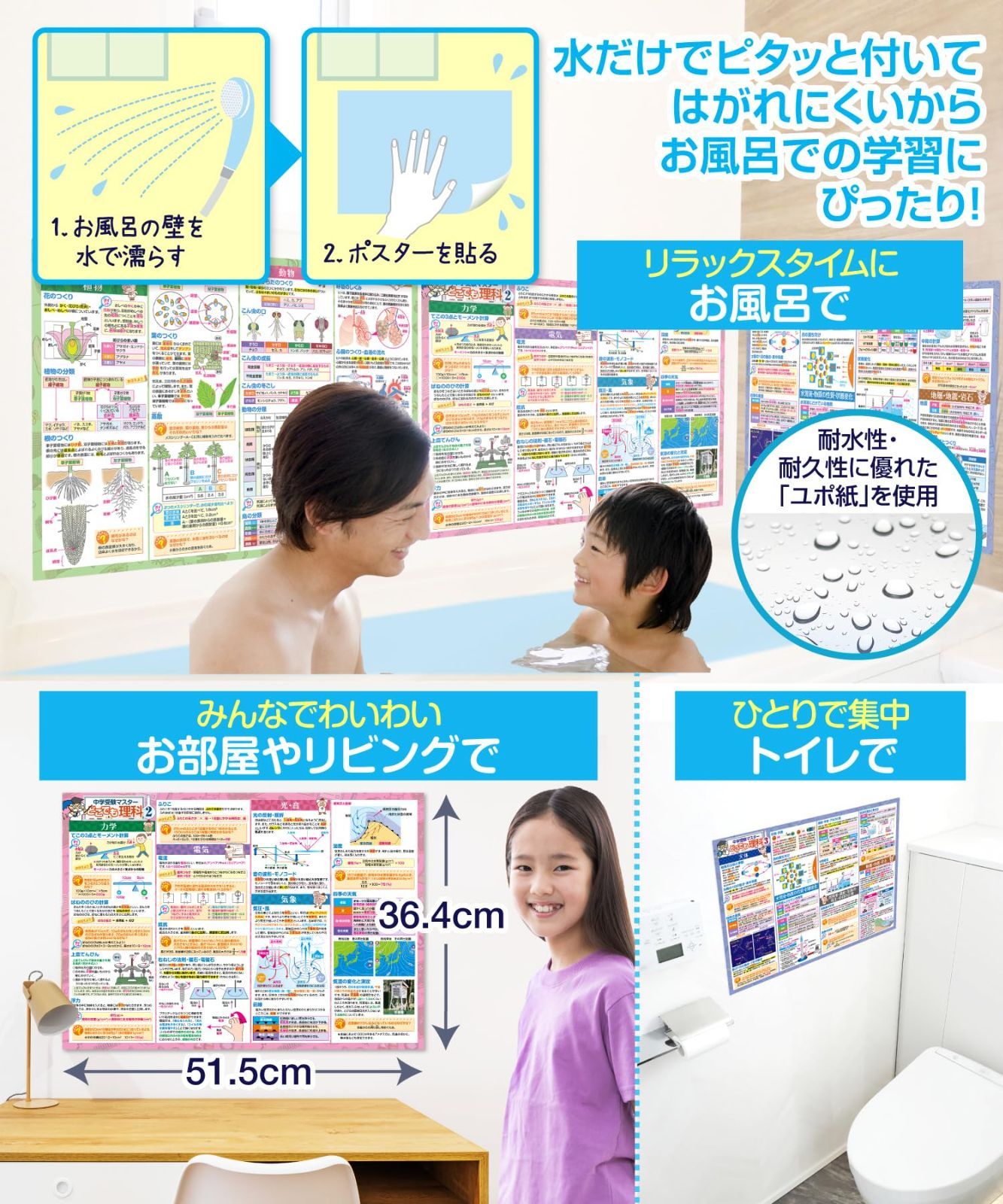 お風呂の学校 中学受験に必要な理科まとめ