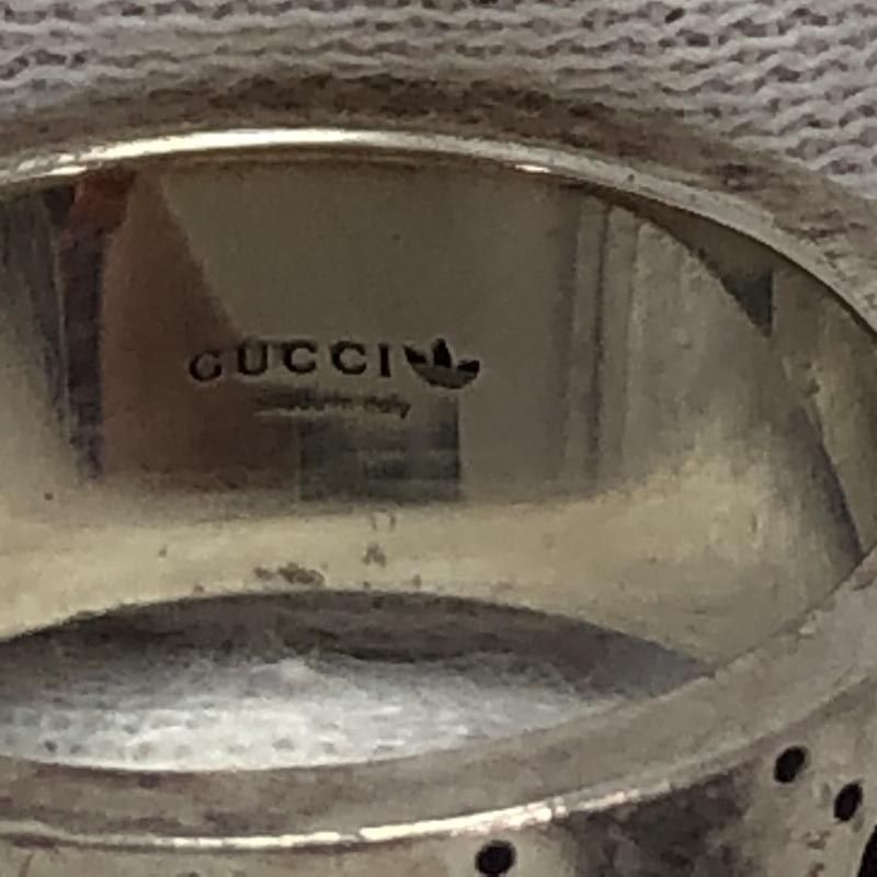 GUCCI adidas グッチ アディダス リング 銀 指輪 21号 中古 中古】Gucci × adidas シルバーリング 21号 グッチ アディダス