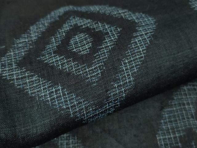 平和屋本店□極上 夏物 重要無形文化財 本場宮古上布 苧麻 菱 丸文