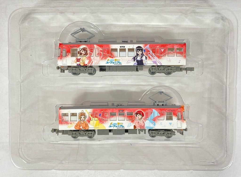 Nゲージ「響け!ユーフォニアム ラッピング電車2両セット/大津線600形4次車」 鉄道コレクション 京阪電車大津線 600形 4次車 「響け