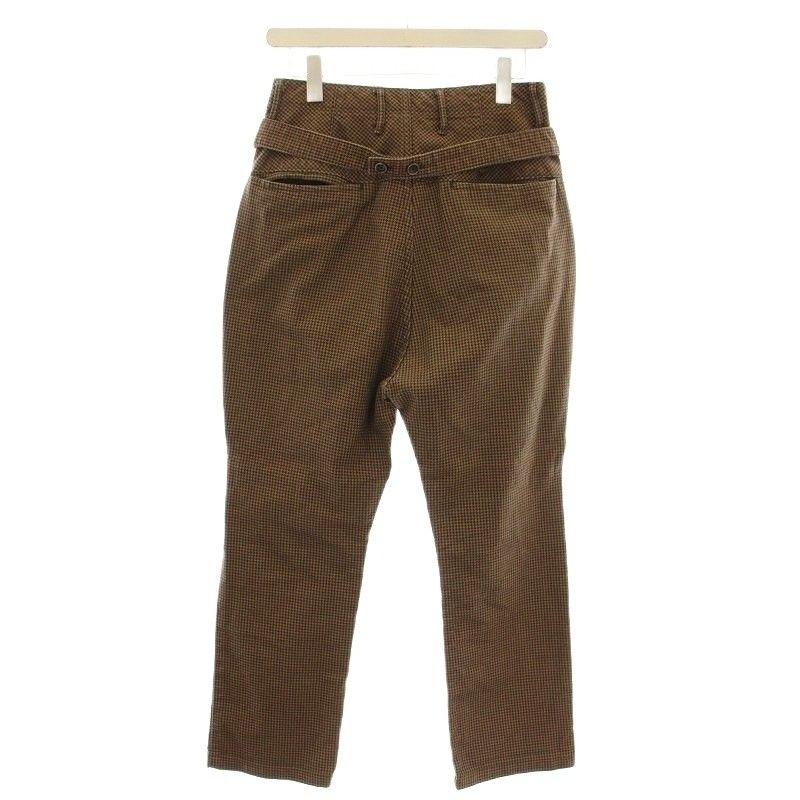 キャピタル kapital サルエルパンツ ピエロ 千鳥格子 ボタンフライ XS 茶 ブラウン G