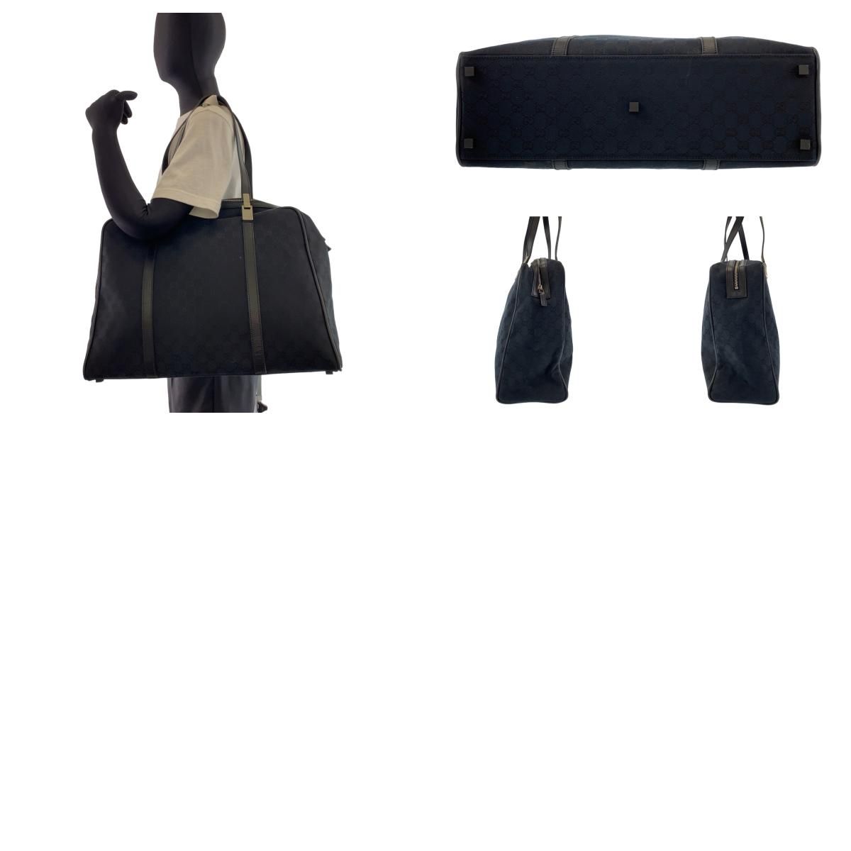 美品 GUCCI グッチ ブラック 黒 シルバー金具 GGキャンバス