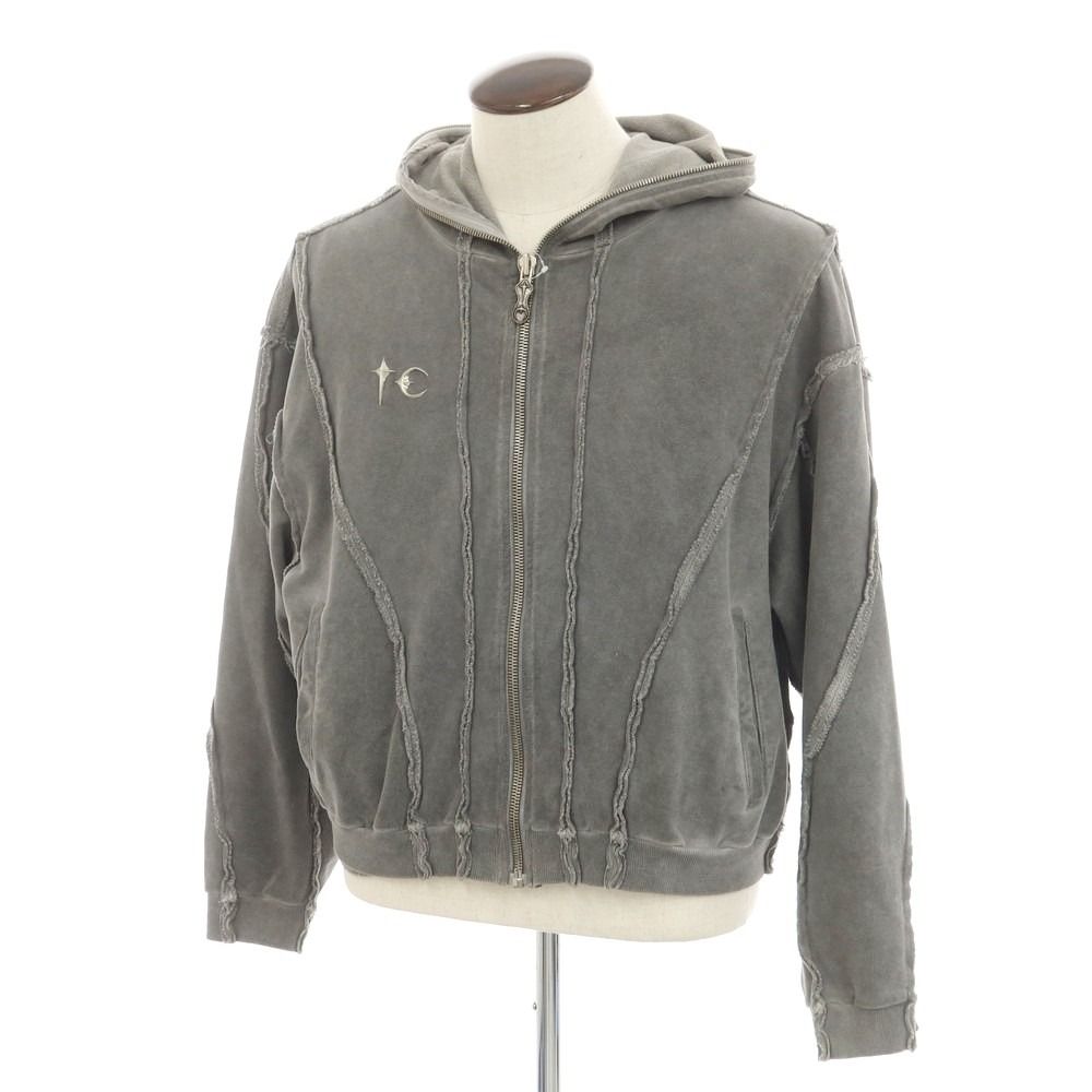 中古】サグクラブ Thug Club コットン ダブルジップ パーカー グレー