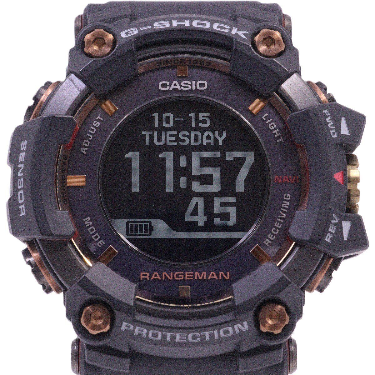 カシオ G-SHOCK 35周年限定 マグマオーシャン レンジマン ソーラーアシスト GPSナビゲーションウォッチ  GPR-B1000TF-1JR【いおき質店】 - 日本正規取扱商品