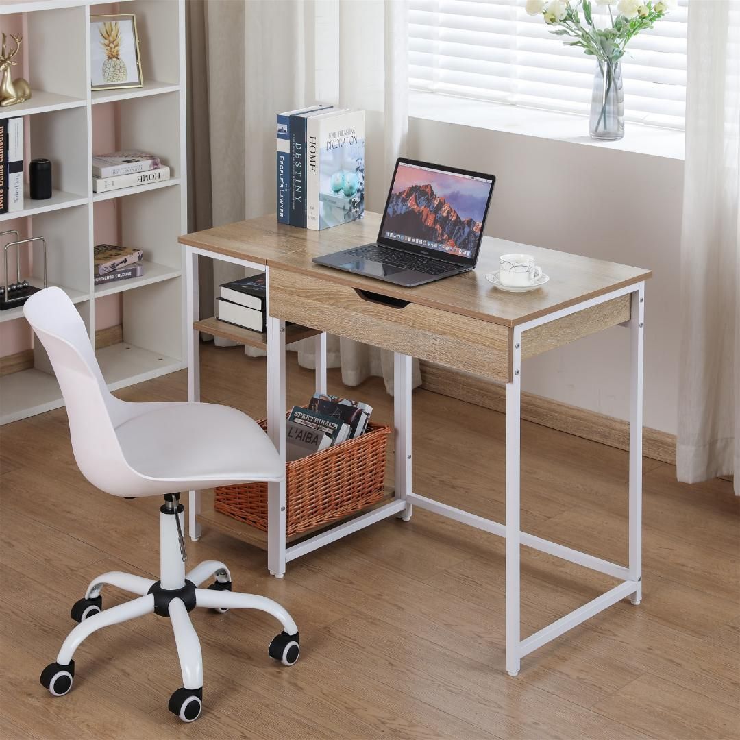 だいけら 人気商品】【ナチュラル】パソコンデスク 一体分割両用 引き出し付き