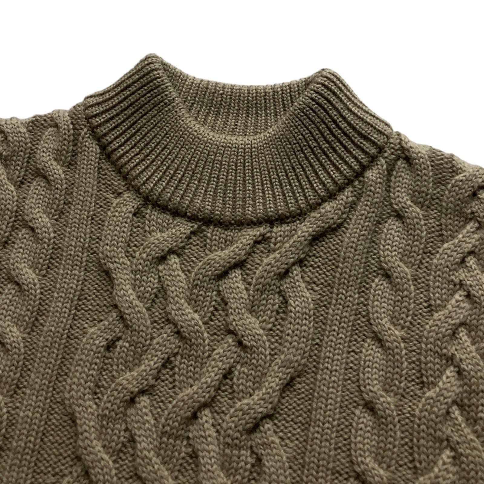 【美品】Steven Alan スティーブンアラン WOOL CABLE KNIT VEST ニットベスト ウール ケーブル編み  8218-199-0113 F ベージュ