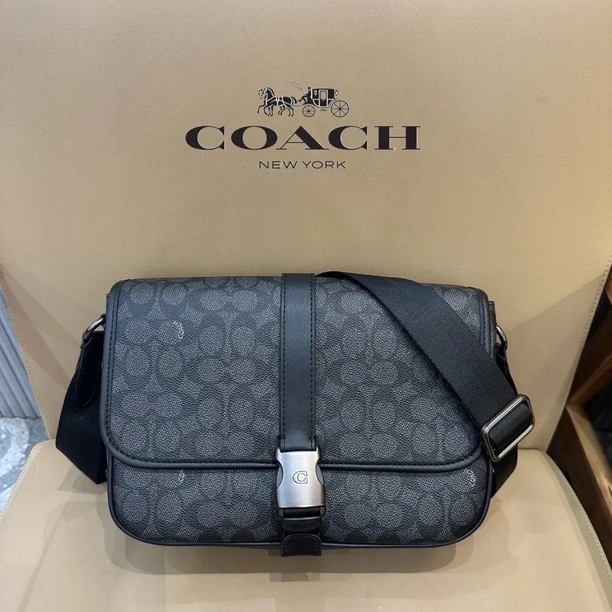 COACHコーチ CU202 メンズ クラシック ロゴ LEAGUE メッセンジャー  