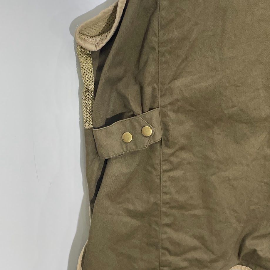 美品⭕️NATURE ハンティングベスト ベージュ　アウトドア　ジップアップ Zibar Inc USA ハンティングベスト アウトドアベスト メッシュ