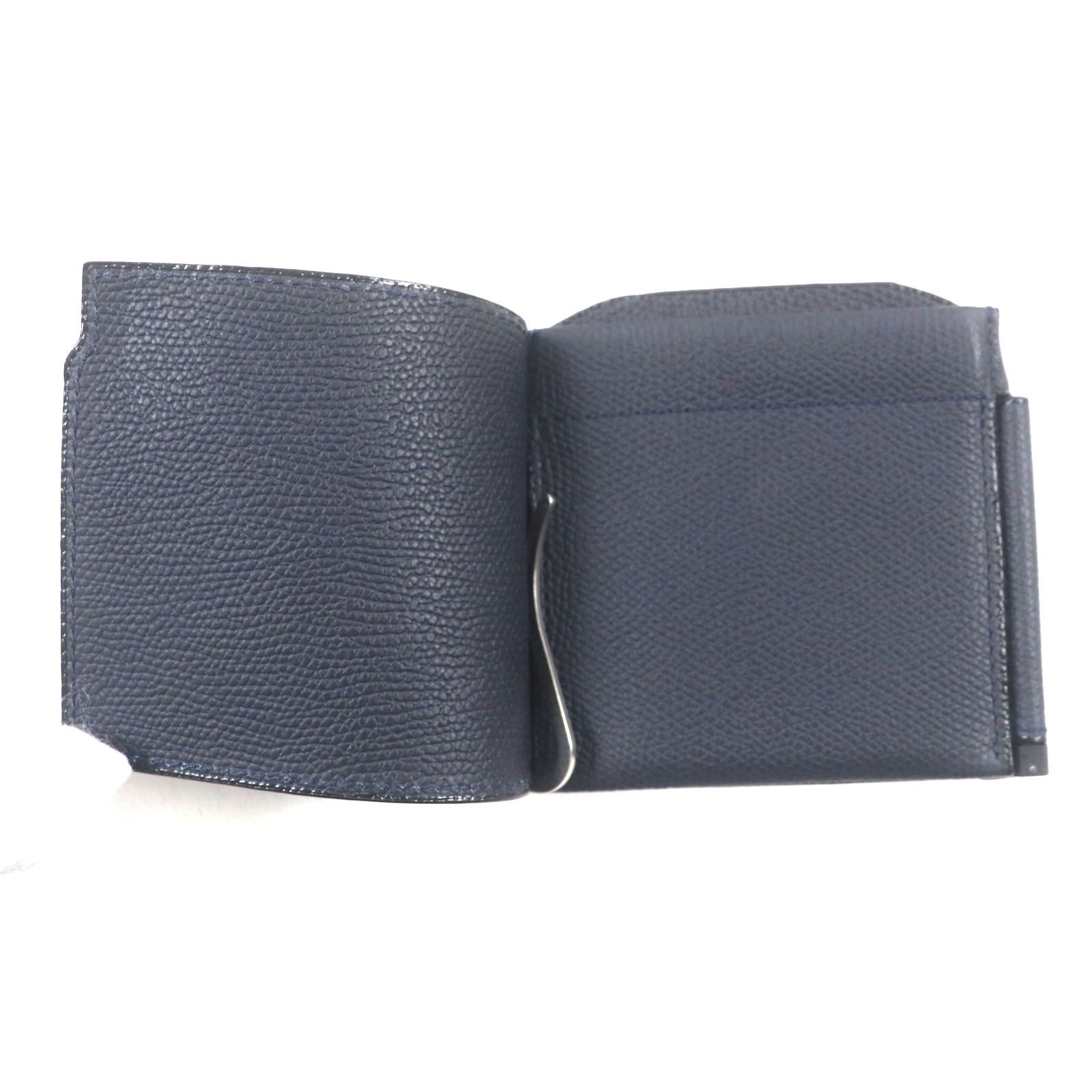 極美品▽Valextra ヴァレクストラ ダブルマネークリップ レザー