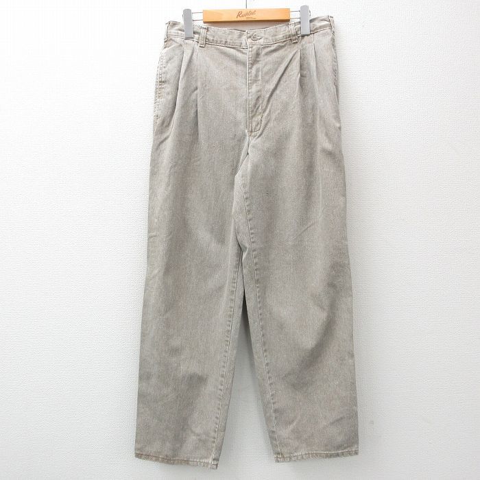 W32/古着 ドッカーズ パンツ メンズ 00s ベージュ系 カーキ 霜降り 24jul20 中古 ボトムス ロング