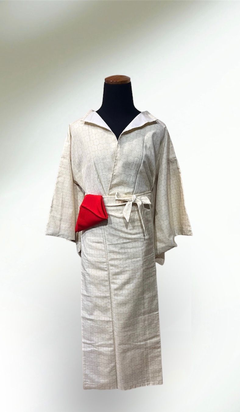 2部式着物 茶道 日舞 お稽古着 Ｓ〜Ｍサイズ エプロン 着物リメイク560