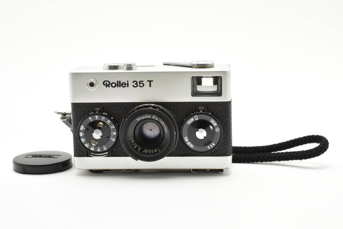ローライ Rollei 35T 40mm F3.5 テッサー シルバー コンパクトフィルムカメラ ストラップ付き L19 6683