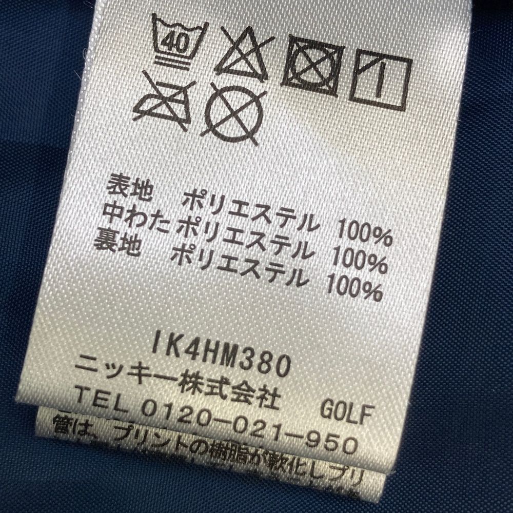 サイズ：L FILA GOLF フィラゴルフ 中綿パンツ チェック柄 ネイビー系