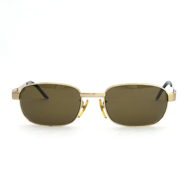 FENDI スクエア型サングラス ゴールド FENDI EYEWEAR Fendi Sky リムレス レクタングルフレーム