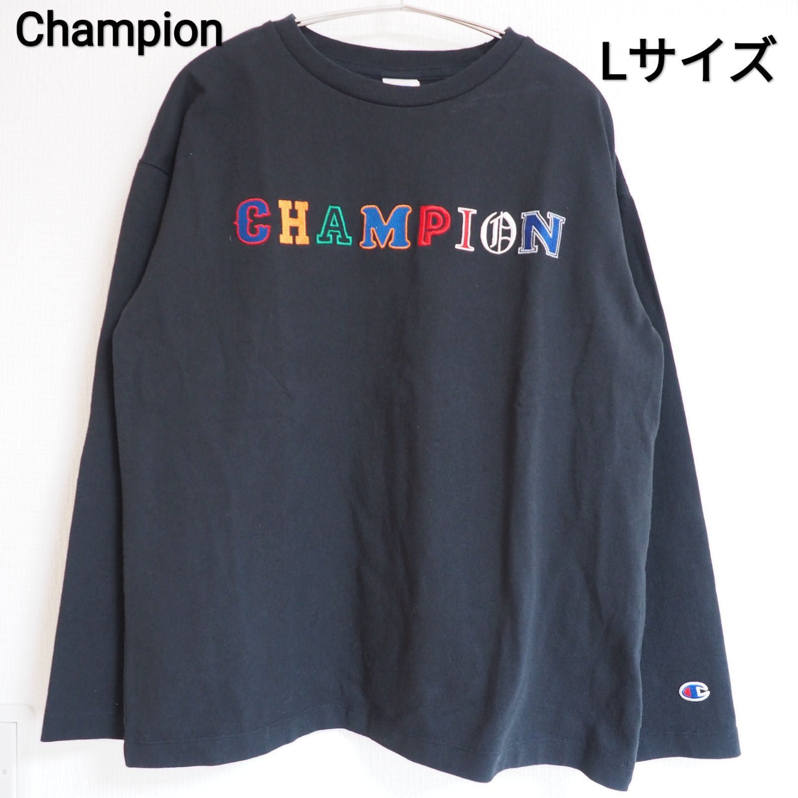 未使用品】Championチャンピオン 厚手ロンT 黒 Lサイズ レディース