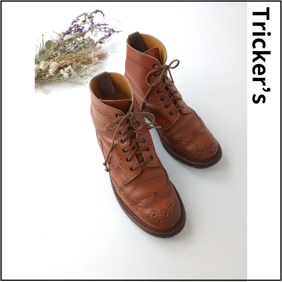 Tricker’s トリッカーズ レースアップ レザー ブーツ L5180 5 1|2-4 ブラウン 茶 96Y＋2847 25F