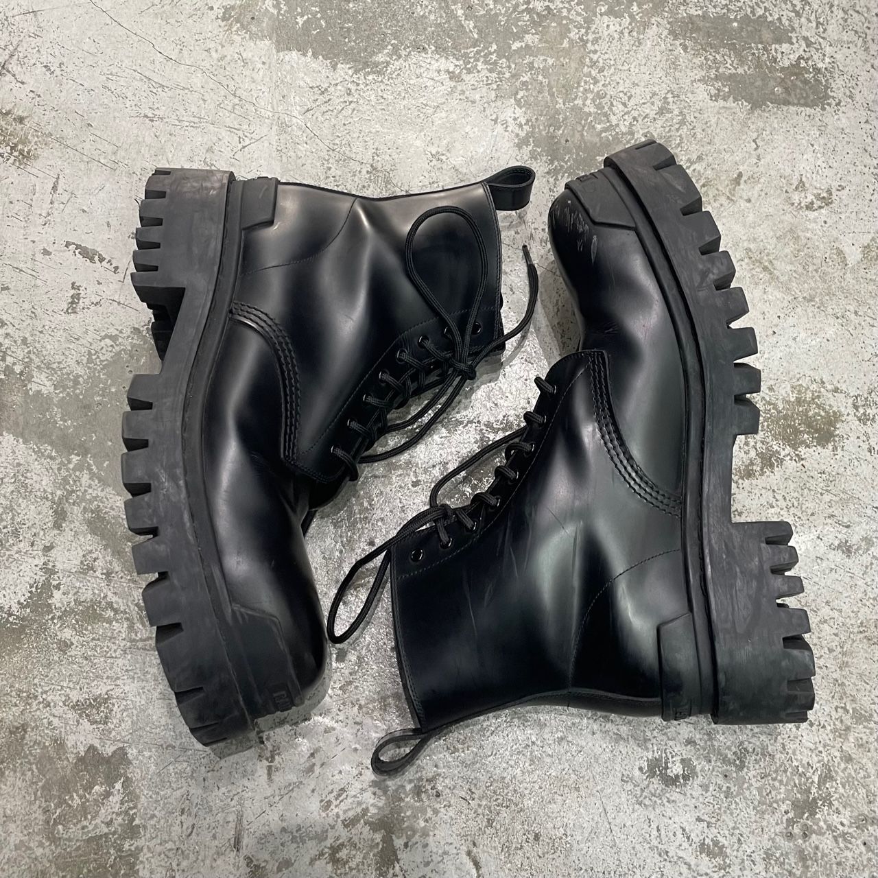 バレンシアガ ストライク ブーツ 43 BALENCIAGA バレンシアガ レースアップブーツ/STRIKE LACE-UP