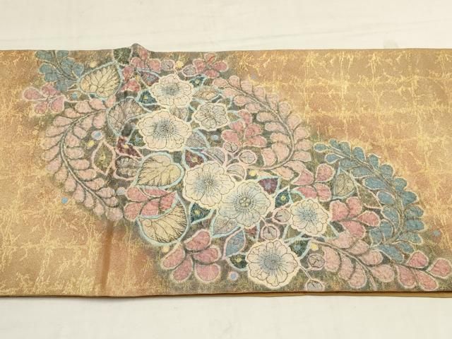 N-961◇未使用 辻ヶ花 ふくれ織 着物 正絹 袋帯 美品【辻ヶ花 】膨れ織 螺鈿細工 袋帯 正絹 s163 | 着物 夢美月