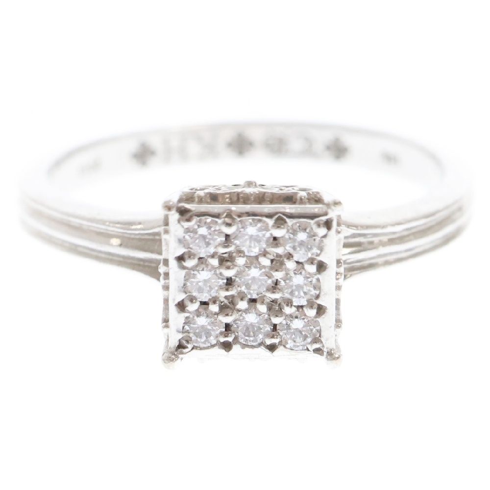 CHROME HEARTS (クロムハーツ) 18K MINI CCKu0026TL WHG P D K18ミニカクテル ホワイトゴールド ダイヤモンドリング