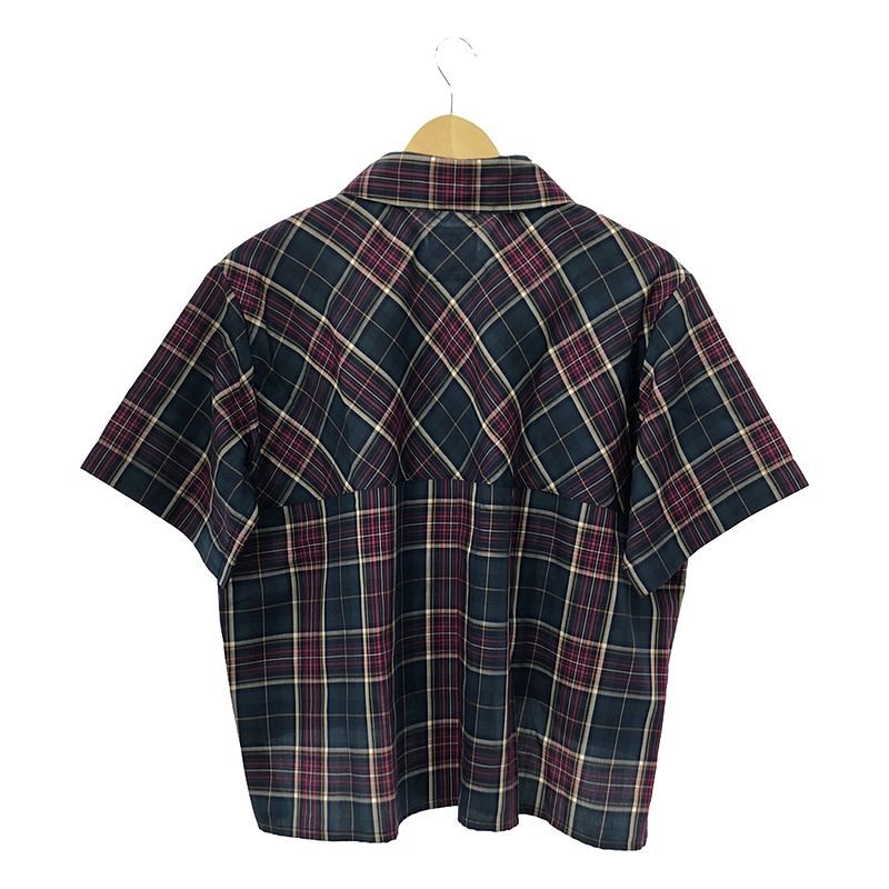 マイクラ 人気アイテム 美品】 madder madder / マダマダ | ROSE big pocket check シャツ+ブラウス(半袖+袖なし)