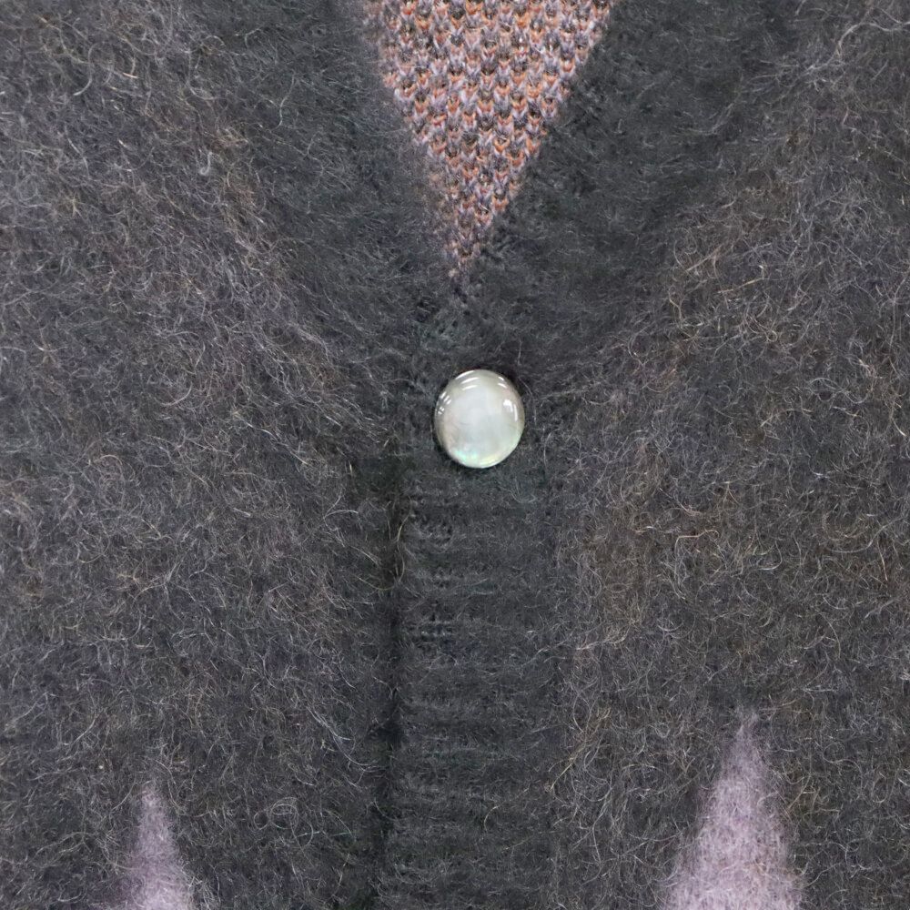 【美品】ワコマリア ZIGZAG ジグザグ モヘア カーディガン L WACKO MARIA ワコマリア 19AW ZIGZAG MOHAIR KNIT CARDIGAN