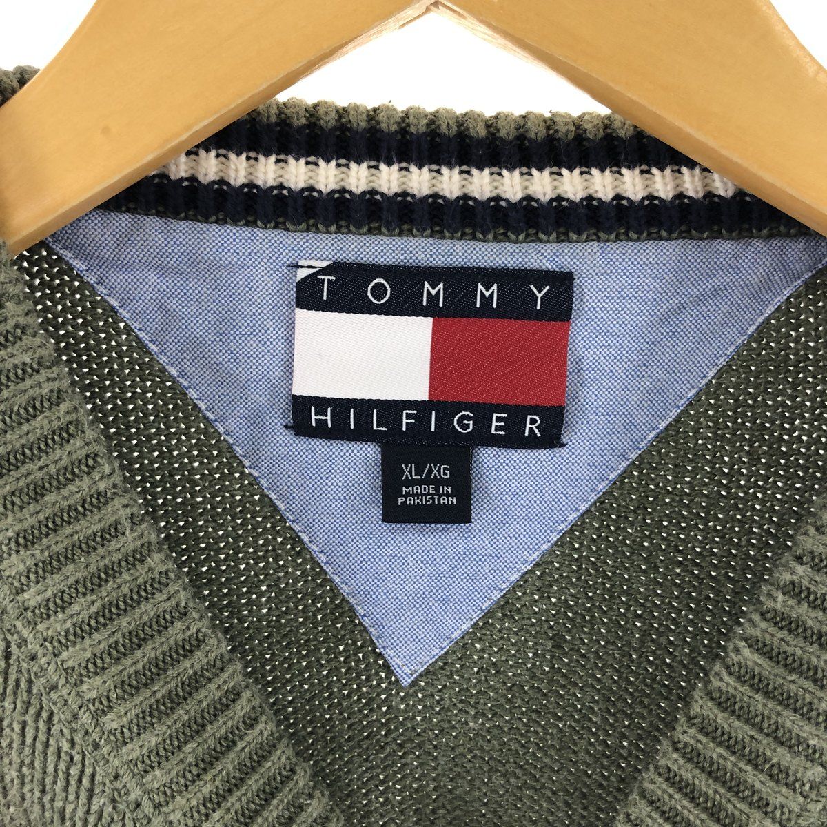 古着 90年代 トミーヒルフィガー TOMMY HILFIGER コットンニットセーター メンズL ヴィンテージ /eaa369756 【中古】/eaa369756