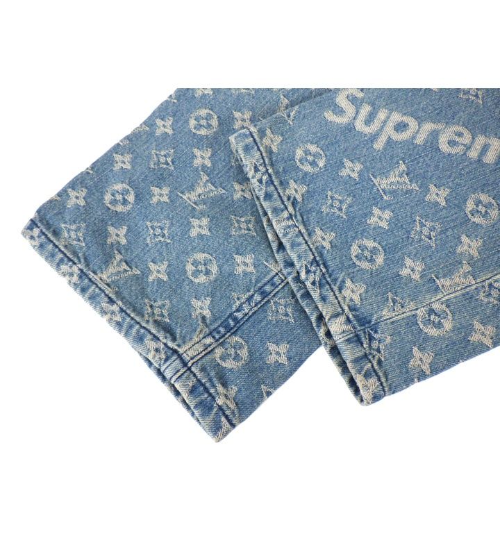 良品】ルイヴィトン✖️シュプリーム ジャガードデニムパンツ