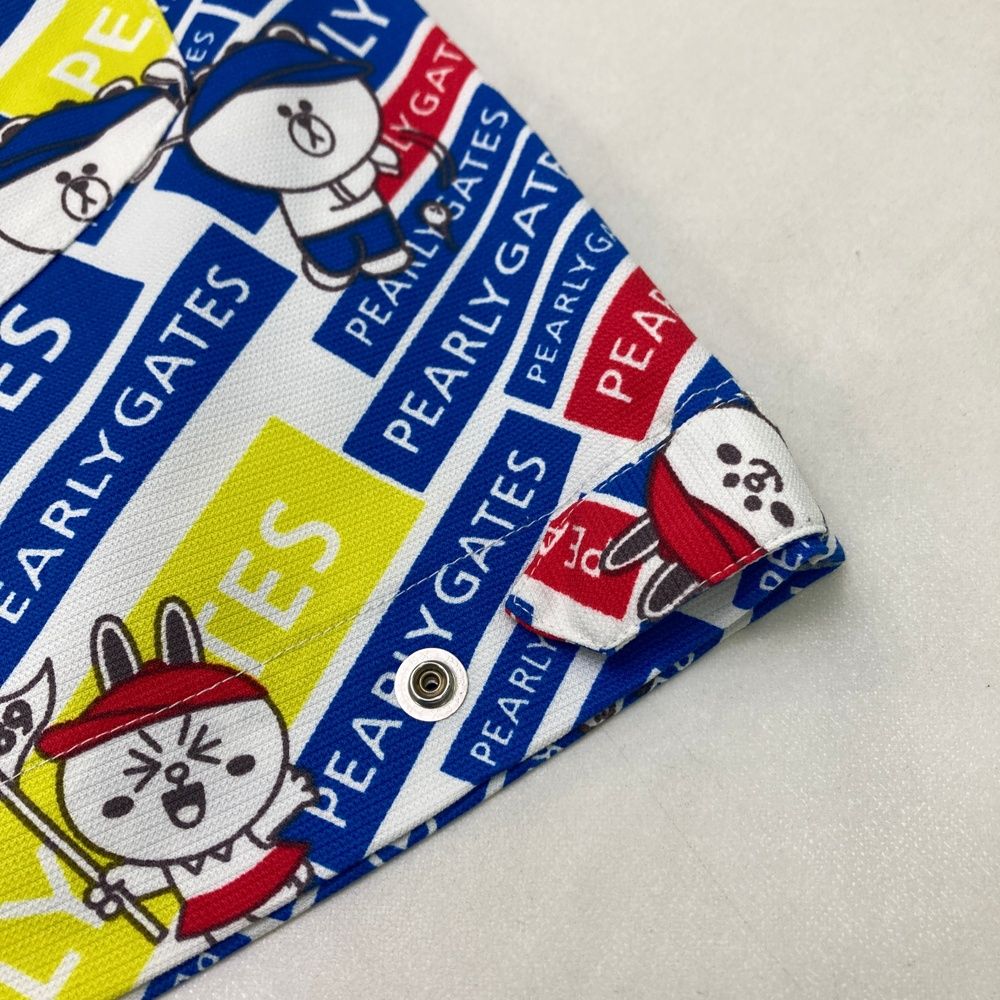 サイズ：0 PEARLY GATES パーリーゲイツ ×LINE FRIENDS ストレッチ スカート 総柄 ブルー系 [240101489245] ゴルフウェア レディース ストスト サイズ：0 PEARLY GATES パーリーゲイツ ×LINE FRIENDS ストレッチ