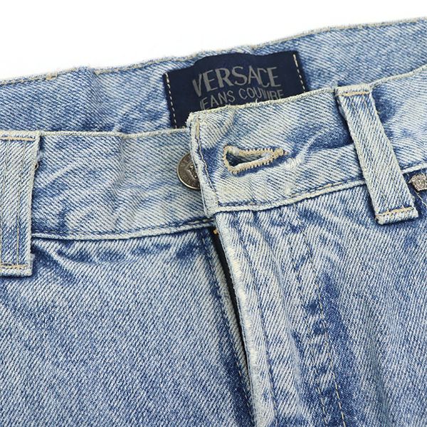 ヴェルサーチ VERSACE デニムパンツ ジーパン ブルー系 タグ劣化の為サイズ不明  【yy】【中古】4000064801800033