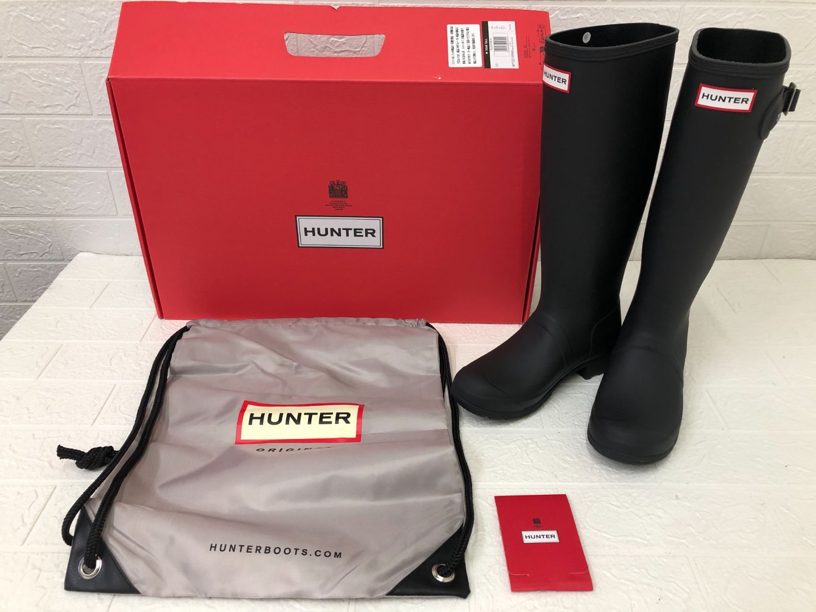 HUNTER ハンター オリジナル トール バック アジャスタブル レインブーツ US6 23.5cm～24.0cm