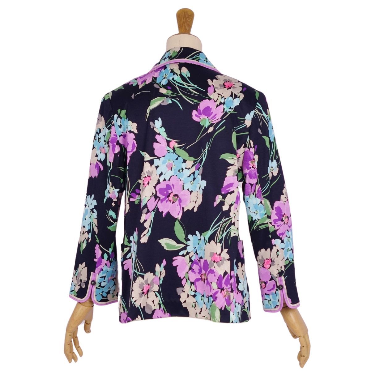 極美品 レオナール LEONARD FASHION ジャケット テーラード 花柄