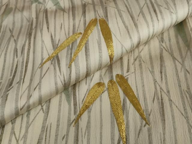 平和屋着物●訪問着　駒刺繍　笹竹文　金彩　正絹　逸品　DABD9111ud 楽天市場】平和屋着物○銀座きしや 訪問着 駒刺繍 吉祥花文 金彩 正絹