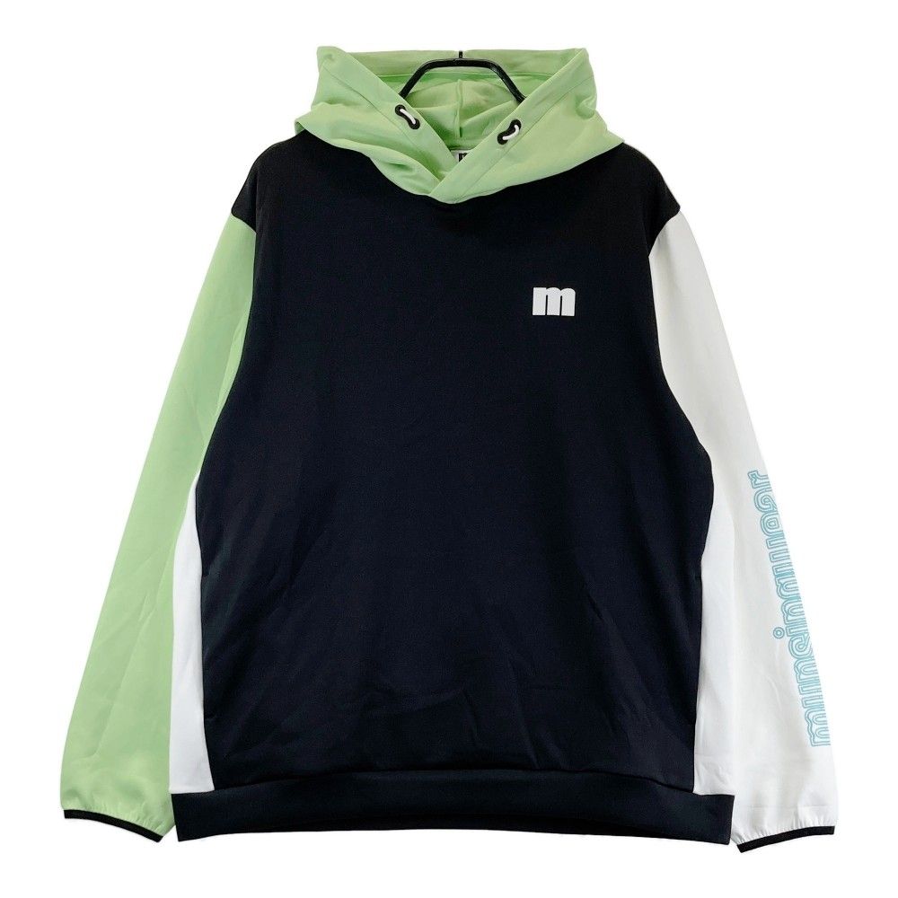 サイズ 3L MUNSING WEAR マンシングウェア 2025年モデル フード付 長袖パーカー ブラック系 240101441567 ゴルフウェア メンズ ストスト