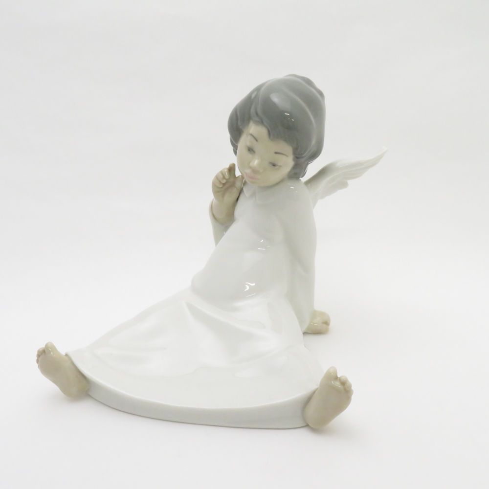 LLADRO リヤドロ 4962 天使の考え事(えーと、それは） フィギュリン 置物 陶器人形 西洋 オブジェ SU7024A2 - メルカリ