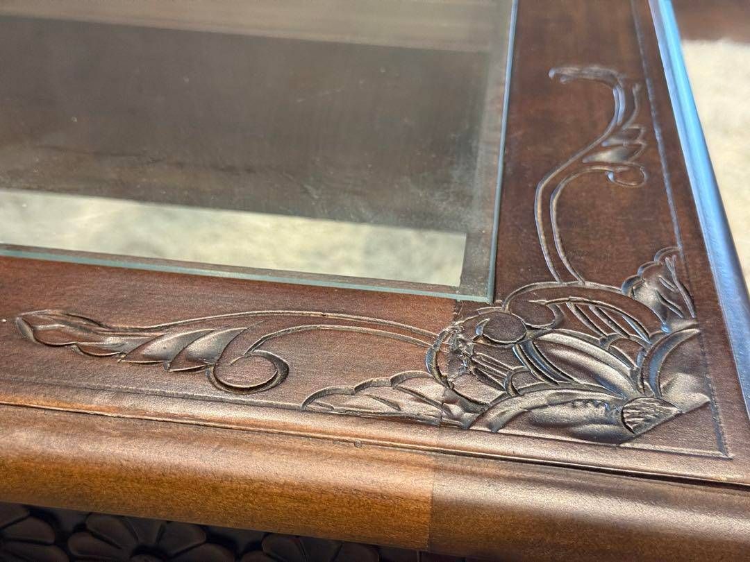 アジアン　クラシック　ヴィンテージ　猫脚　センターテーブル　引き出し付　YZ アジアン クラシック ヴィンテージ 猫脚 センターテーブル