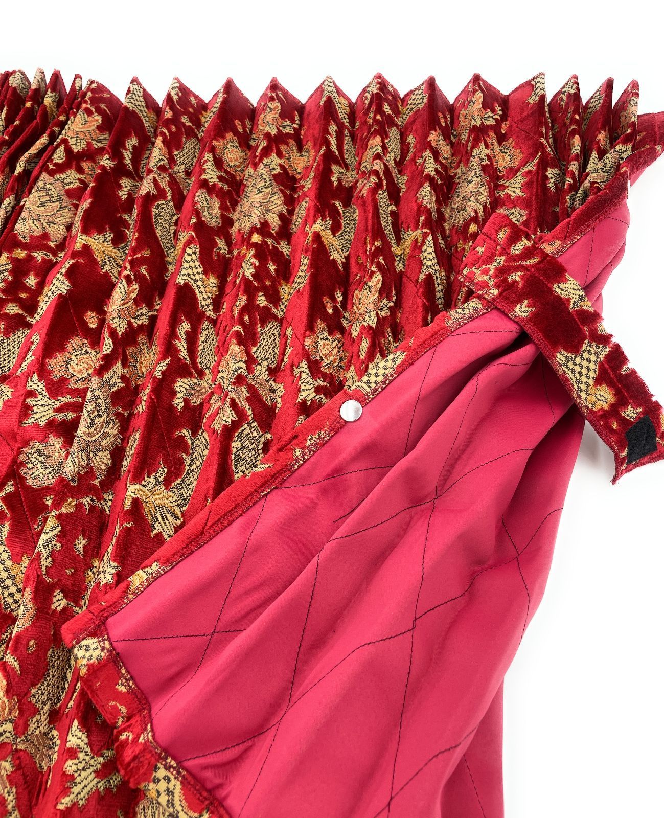 金華山仮眠カーテン左右セット 240×80cm丈】プリーツ加工