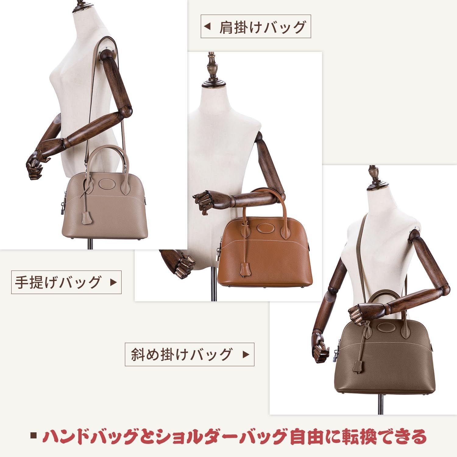 数量 トートバッグ レディース 手提げバッグ おしゃれ ハンドバッグ 2 way 牛革 Gakki ショルダーバッグ