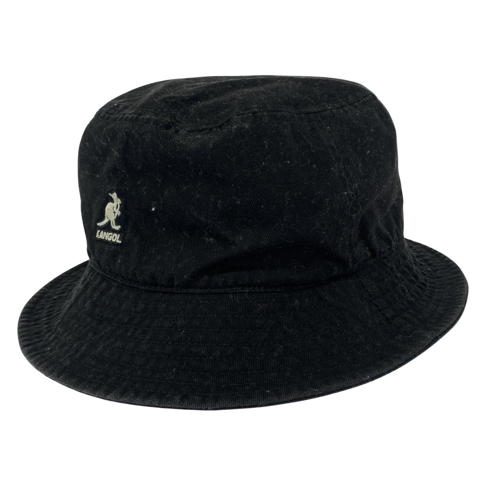 KANGOL カンゴール ロゴ刺繍 バケットハット sizeL/ブラック