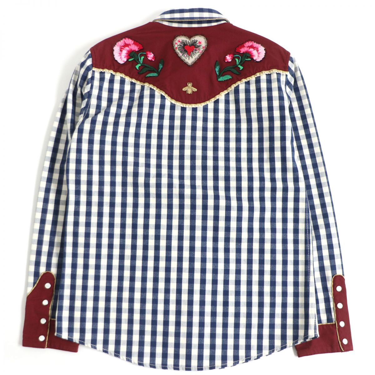 グッチ✨GUCCI 長袖カットソー ギャザーデザイン サイドライン入り S グッチ✨GUCCI 長袖カットソー ギャザーデザイン サイドライン