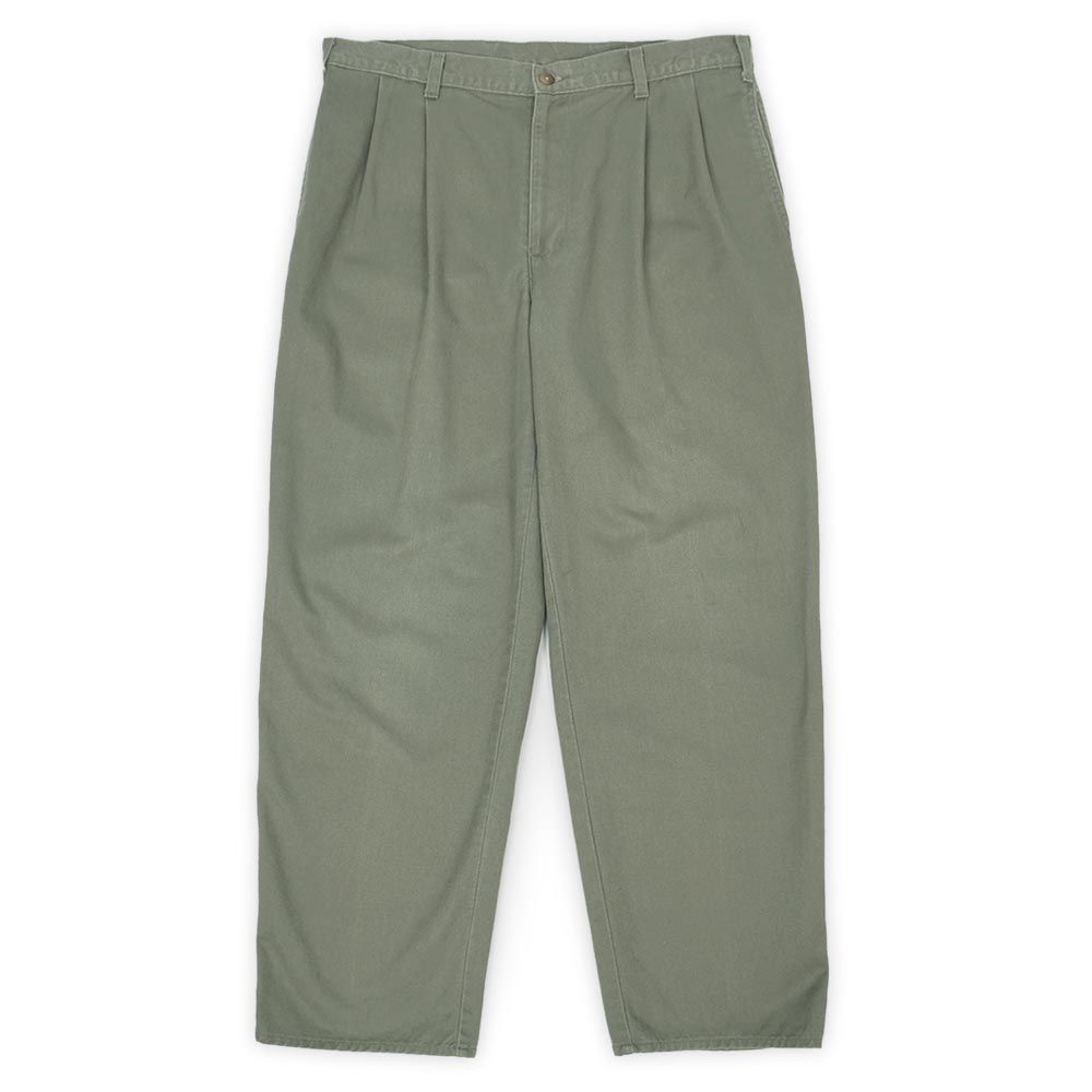 ドッカーズ DOCKERS 90s 90年代 2タック チノトラウザー 定番 Levi s リーバイス傘下 USA ヴィンテージ アメリカ 古着 メンズ パンツ オリーブグリーン W34 L29