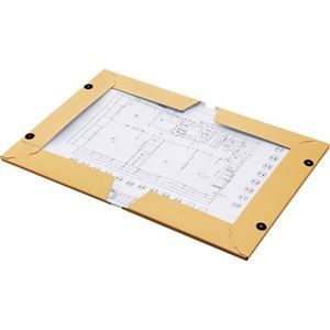 まとめ TANOSEE 図面ファイル クラフトタイプ A3 2つ折 背幅28mm 1冊 ×10セット