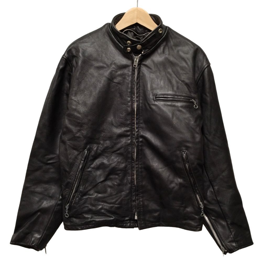 SCHOTT ショット シングル レザー ライダースジャケット ブラック サイズ 42 | 50524