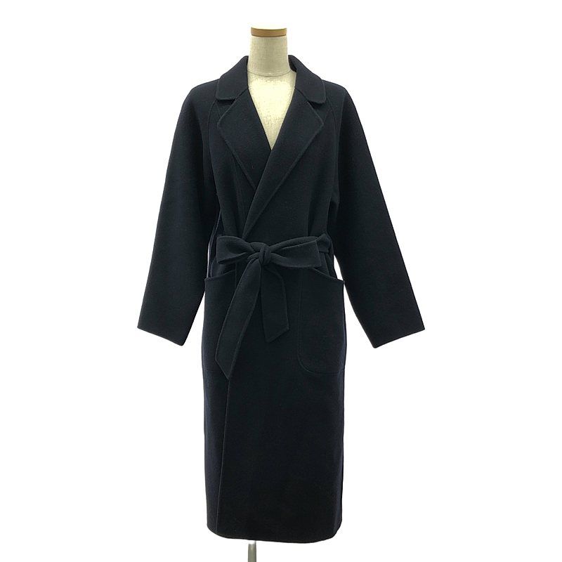 値下げウール リバー ローブ コート ネイビー SOEJU / ソージュ | ウール リバー ローブコート | S | ダーク