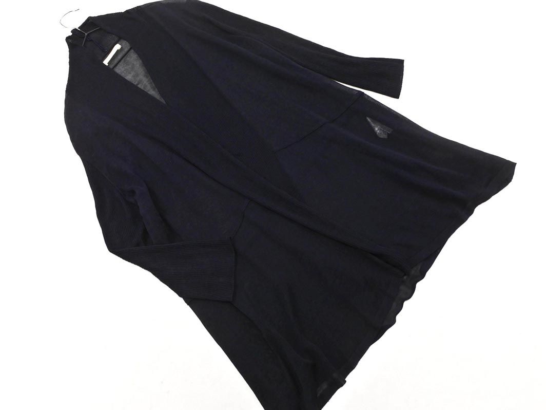 CORDIER コルディア リネン混 ロング カーディガン size1/濃紺 
