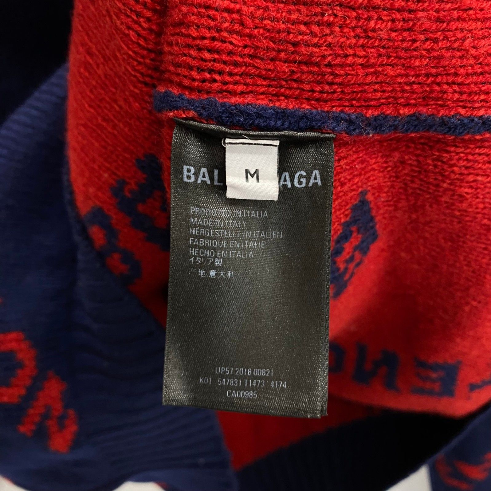 バレンシアガ BALENCIAGA 18SS 555279 セーター ネイビー M