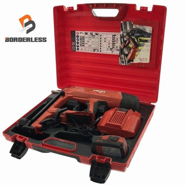 品 HILTI ヒルティ 22V 充電式コンクリートネイラー BX3-L バッテリー2個 22V 2.6Ah 充電器 ケース付き114914