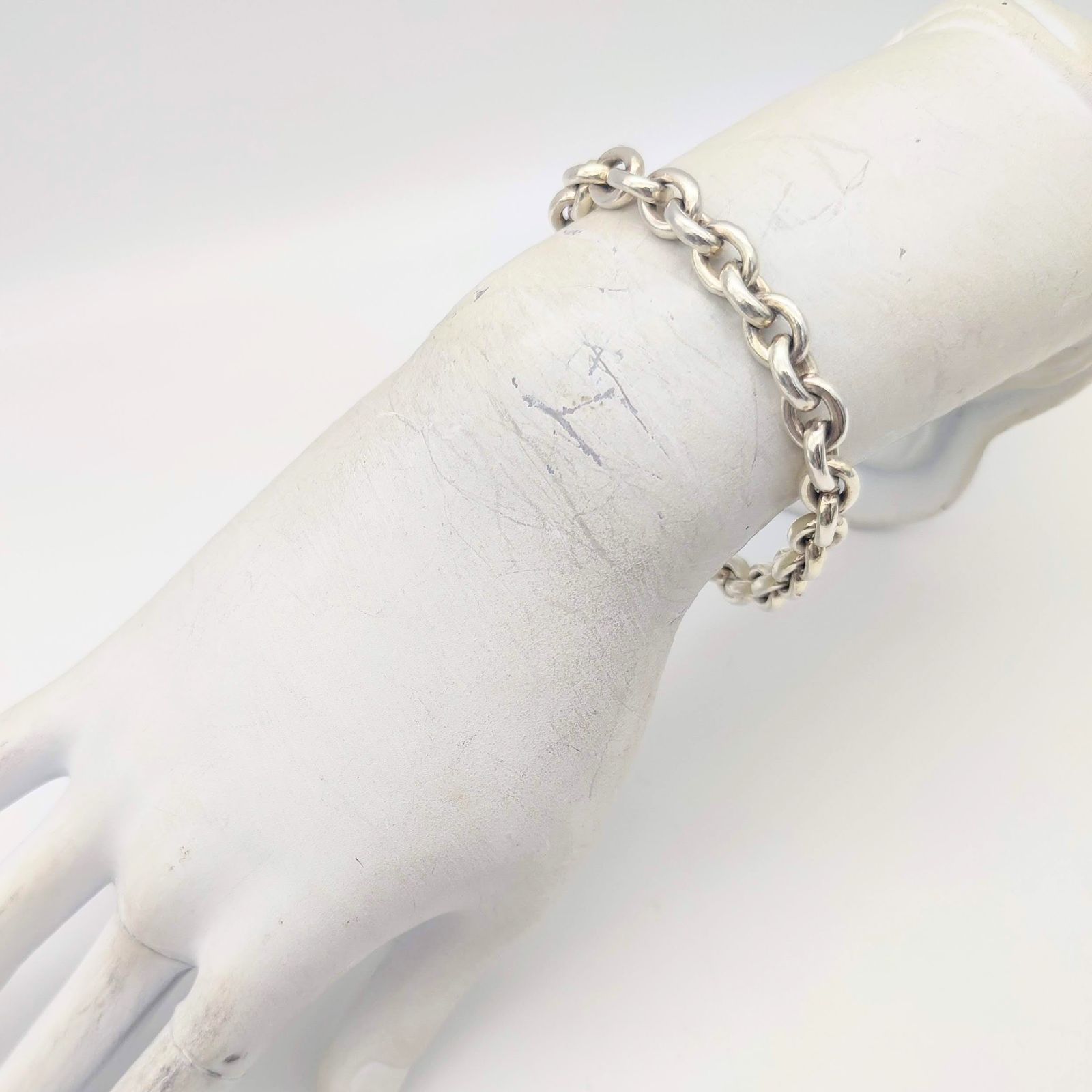 美品】TAXCO シルバーチェーンブレスレット SILVER トグル シルバー925 
